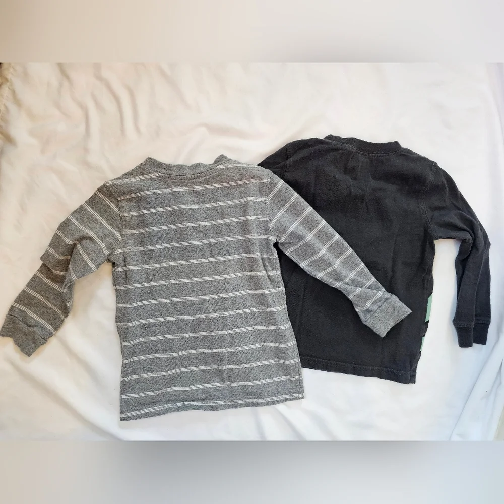 Set Of Two Carter's Long-Sleeve Dinosaur Tees- 3T